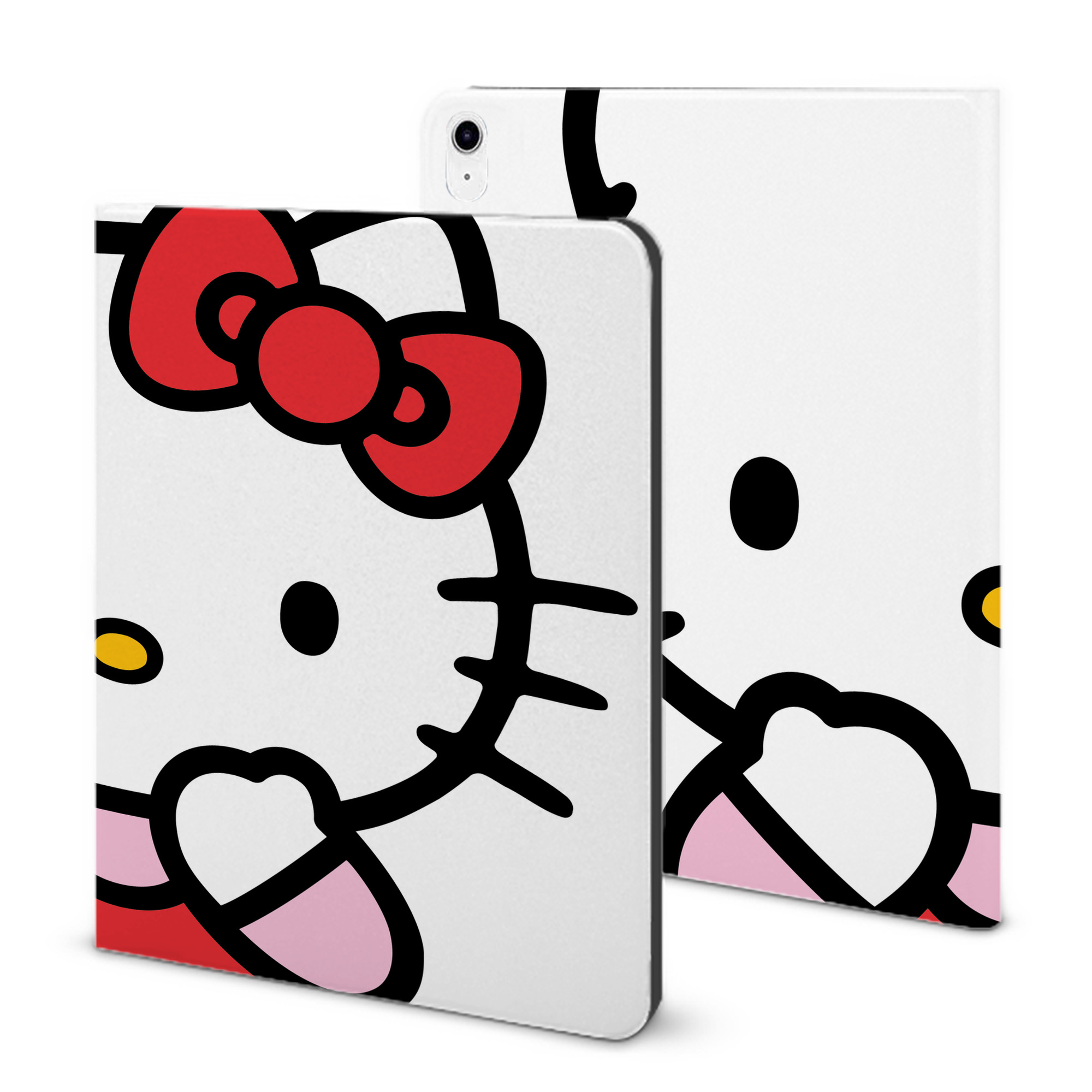 （画像用） Hello Kitty ハローキティ IPad ケース ブック型 PUレザー TPU 耐衝撃 軽量 薄型 ペン収納なし 全面保護 IPad 各モデル対応